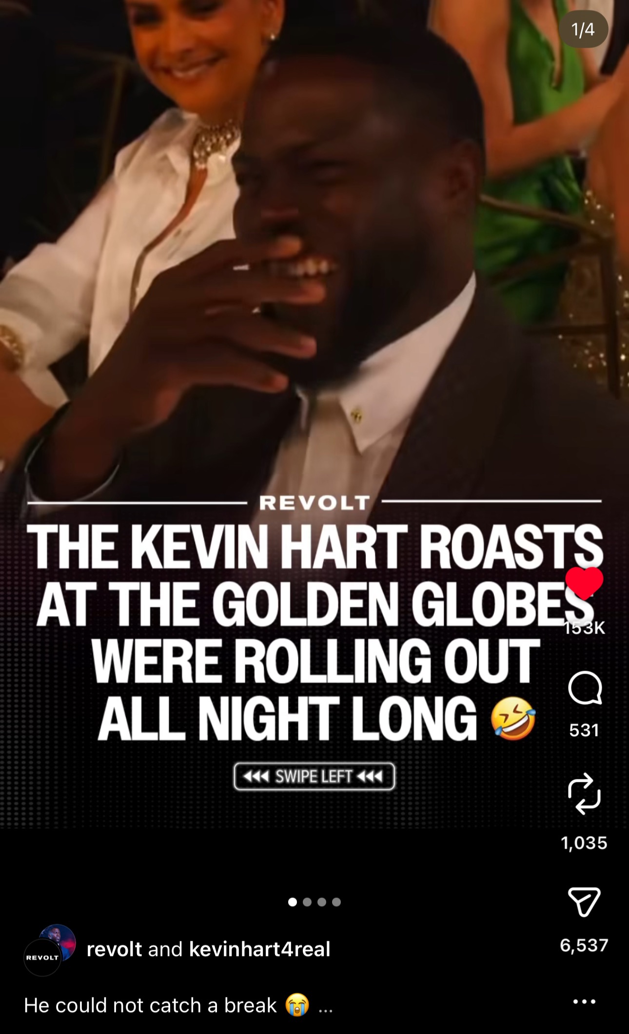 Kevin Hart sharing REVOLT content