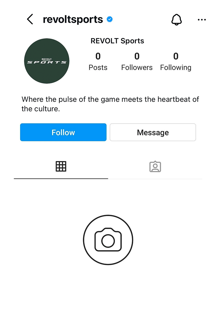 @revoltsports at zero followers